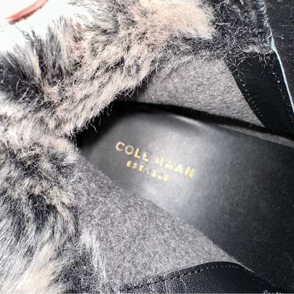 Cole Haan Womens size 8.5 Black Suede Quinney Waterproof Boots Zip Up Winter - Picture 6 of 7